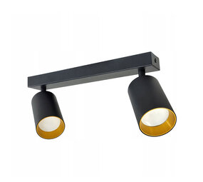 LCB LED Deckenspot Mattschw. - 2 verstellbare GU10 Fassungen für LED Spots - exkl. LED Spot LCB LED Deckenspot Mattschw. - 2 verstellbare GU10 Fassungen für LED Spots - exkl. LED Spot