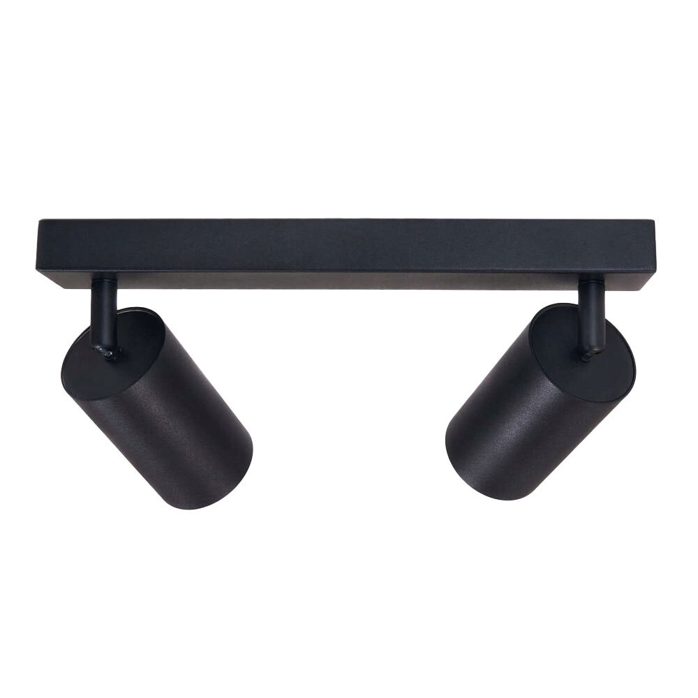 LCB LED-Beleuchtung Innovatives Design, hochwertige Technik & schnelle Lieferung! LED Deckenspot Mattschwarz - 2 verstellbare GU10 Fassungen für LED Spots - exkl. LED Spot