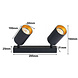 LCB LED-Beleuchtung Innovatives Design, hochwertige Technik & schnelle Lieferung! LED Deckenspot Mattschwarz - 2 verstellbare GU10 Fassungen für LED Spots - exkl. LED Spot