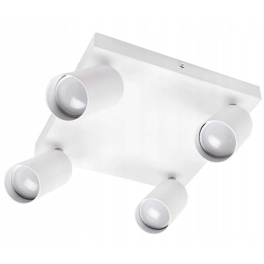LCB LED-Beleuchtung Innovatives Design, hochwertige Technik & schnelle Lieferung! LED Deckenspot Weiß - 4 verstellbare GU10 Fassungen für LED Spots - exkl. LED Spot