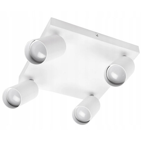 LCB LED-Beleuchtung Innovatives Design, hochwertige Technik & schnelle Lieferung! LED Deckenspot Weiß - 4 verstellbare GU10 Fassungen für LED Spots - exkl. LED Spot