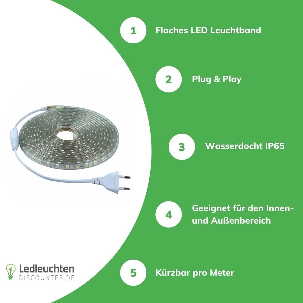 Aigostar LED-Leuchten LED Leuchtband V1 - 2 Meter - Lichtfarbe optional  - Plug and Play