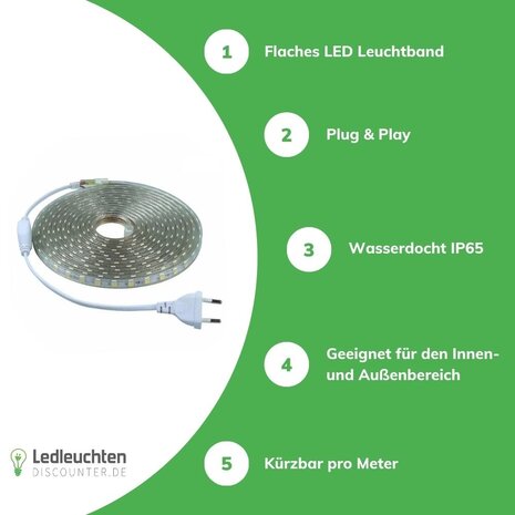 Aigostar LED-Leuchten LED Leuchtband V1 - 2 Meter - Lichtfarbe optional  - Plug and Play
