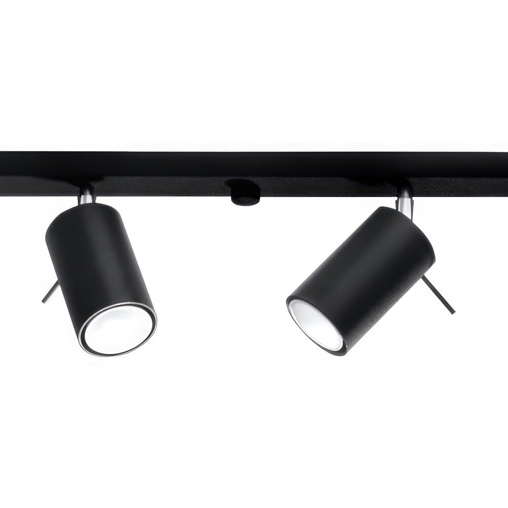 SOLLUX Lighting Group LED Deckenspot Schwarz RING - 6 x GU10 Fassung - exkl. LED's