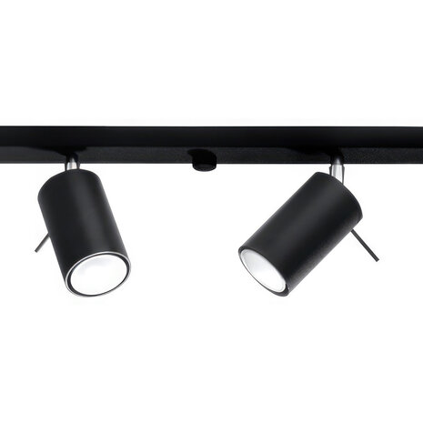 SOLLUX Lighting Group LED Deckenspot Schwarz RING - 6 x GU10 Fassung - exkl. LED's