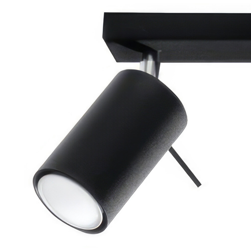 SOLLUX Lighting Group LED Deckenspot Schwarz RING - 6 x GU10 Fassung - exkl. LED's