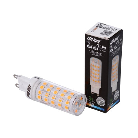 Led line: Erstklassiges Lichtdesign LED G9 - 8W entspricht 70W - 2700K Warmweiß -64x19 mm