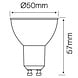 Led line: Erstklassiges Lichtdesign LED GU10 Spot - 1W entspricht 10W - 2700K Warmweiß -  Glas