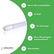 LCB LED-Beleuchtung Innovatives Design, hochwertige Technik & schnelle Lieferung! PRO LED Leuchtstoffröhre G13/T8 - 150cm - 6000K - 865 - Tageslichtweiß - 25W entspricht 58W - Pro High Lumen 100/140/170Lm pro Watt