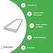 Spectrum Aufputz-Klickrahmen Weiß  - 120x30 cm | 40MM Geeignet für LED panelen -  Schraublose Befestigung Spectrum Aufputz-Klickrahmen Weiß  - 120x30 cm | 40MM Geeignet für LED panelen -  Schraublose Befestigung