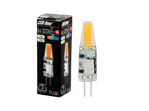 Led line: Erstklassiges Lichtdesign LED G4 - 1.5W entspricht 15W - 6000K Tageslichtweiß - 42x11mm Led line: Erstklassiges Lichtdesign LED G4 - 1.5W entspricht 15W - 6000K Tageslichtweiß - 42x11mm