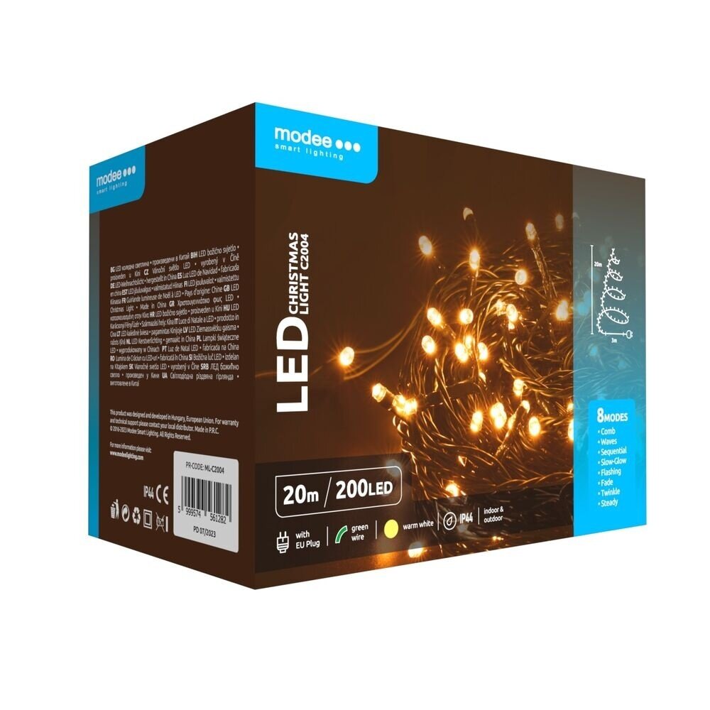 Smoking Acc. International Kft. LED Weihnachtslichterkette 20m 200 LEDs - 2700K Warmweiß - 220V Adapter Smoking Acc. International Kft. LED Weihnachtslichterkette 20m 200 LEDs - 2700K Warmweiß - 220V Adapter