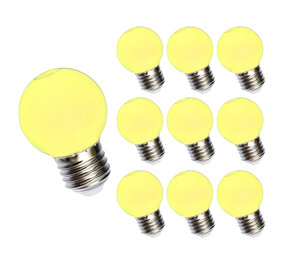 Spectrum 10er Pack - LED Lampe E27 - G45 1W gelbes Licht Spectrum 10er Pack - LED Lampe E27 - G45 1W gelbes Licht