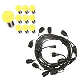 Spectrum Lichterkette 10m - Inkl. 10x LED Lampe G45 gelb - 1W Spectrum Lichterkette 10m - Inkl. 10x LED Lampe G45 gelb - 1W