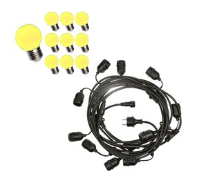 Spectrum Lichterkette 10m - Inkl. 10x LED Lampe G45 gelb - 1W Spectrum Lichterkette 10m - Inkl. 10x LED Lampe G45 gelb - 1W
