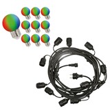 Spectrum Lichterkette 10m - Inkl. 10x LED Lampe G45 RGB - 1W Spectrum Lichterkette 10m - Inkl. 10x LED Lampe G45 RGB - 1W