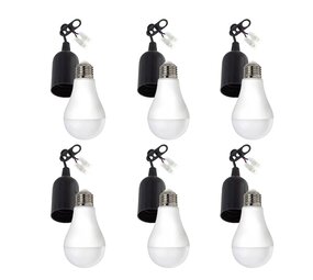Spectrum 6er Vorteilspack E27 Baufassung für Umzüge mit Lüsterklemme - inkl. 6x LED Lampe E27 - A60 - 9W 3000K Warmweiß Spectrum 6er Vorteilspack E27 Baufassung für Umzüge mit Lüsterklemme - inkl. 6x LED Lampe E27 - A60 - 9W 3000K Warmweiß
