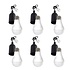 6er Vorteilspack E27 Baufassung für Umzüge mit Lüsterklemme - inkl. 6x LED Lampe E27 - A60 - 9W 3000K Warmweiß