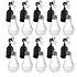 Vorteilspackung 10 Stück - Renovierfassung Schwarz - E27 Fassung |  Inkl. 10x LED Lampe E27- A60 - 8,5W 4000K Neutral Weiss