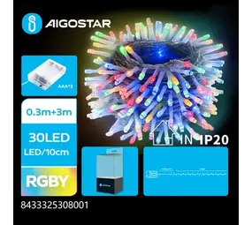 Aigostar LED Lichterkette - 2700K - Transparent - 12 Meter - IP65 - solarbetrieben Aigostar LED Lichterkette - 2700K - Transparent - 12 Meter - IP65 - solarbetrieben