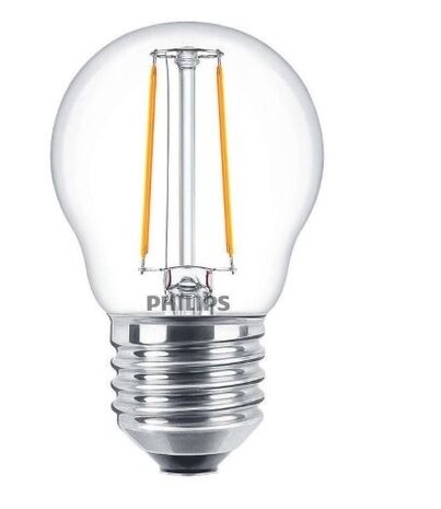 Philips Corepro LED Lustre E27 Kugel Fadenlampe Klar 2W 250lm - 827 Extra Warmweiß | Ersatz für 25W