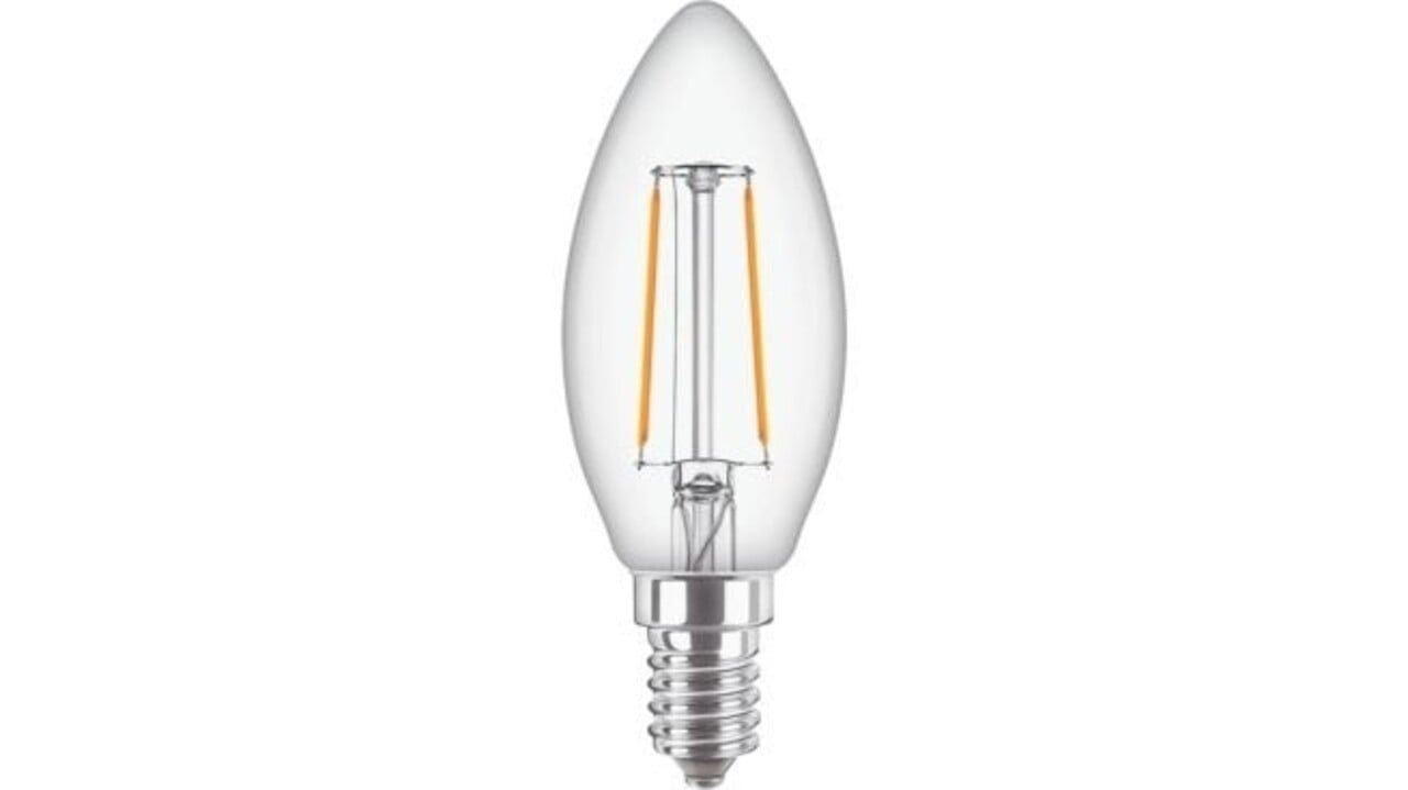 Philips | Offizieller Philips-Vertriebspartner Corepro LED Kerze E14 Fadenlampe Klar 2W 250lm – 827 – Extra Warmweiß | Ersatz für 25W