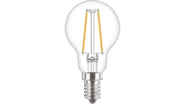 Philips | Offizieller Philips-Vertriebspartner Philips Corepro LED Lampe E14 Kugel Fadenlampe Neutralweiß 2W 250 Lm - 827 Extra Warmweiß | entspricht 25W