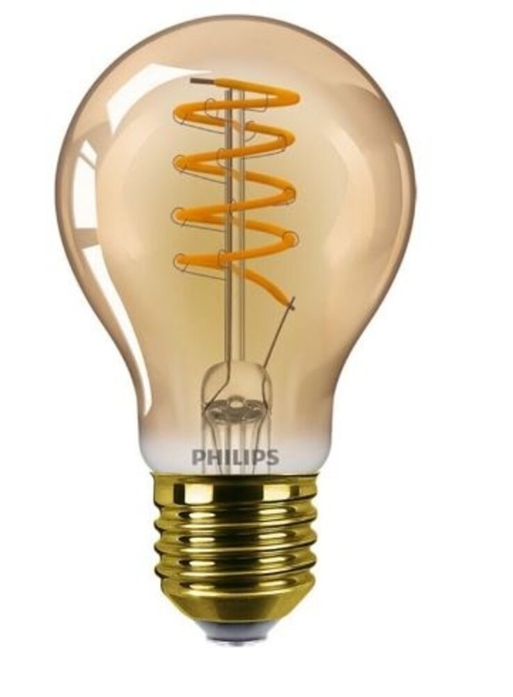 Philips | Offizieller Philips-Vertriebspartner Philips LED Lampe E27 Birne Gold 4W 250 Lm - 818 Extra Warmweiß | dimmbar - entspricht 25W Philips | Offizieller Philips-Vertriebspartner Philips LED Lampe E27 Birne Gold 4W 250 Lm - 818 Extra Warmweiß | dimmbar - entspricht 25W