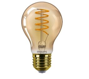 Philips | Offizieller Philips-Vertriebspartner Philips  Value LED Lampe E27 Birne Gold 4W 250 Lm - 818 Extra Warmweiß | dimmbar - entspricht 25W
