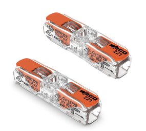 WAGO Durchgangsklemme transparent 1-polig - 0,2 - 4mm 221-2411 - 2 Stück WAGO Durchgangsklemme transparent 1-polig - 0,2 - 4mm 221-2411 - 2 Stück