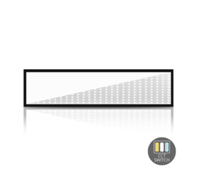 LCB LED-Beleuchtung Innovatives Design, hochwertige Technik & schnelle Lieferung! LED-Panel Backlit – Premium Schwarz – 36W 3960Lm – CCT 830-840-860 Multi-Color-Switch | 120x30cm – UGR19 Prisma