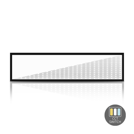 LCB LED-Beleuchtung Innovatives Design, hochwertige Technik & schnelle Lieferung! LED-Panel Backlit – Premium Schwarz – 36W 3960Lm – CCT 830-840-860 Multi-Color-Switch | 120x30cm – UGR19 Prisma