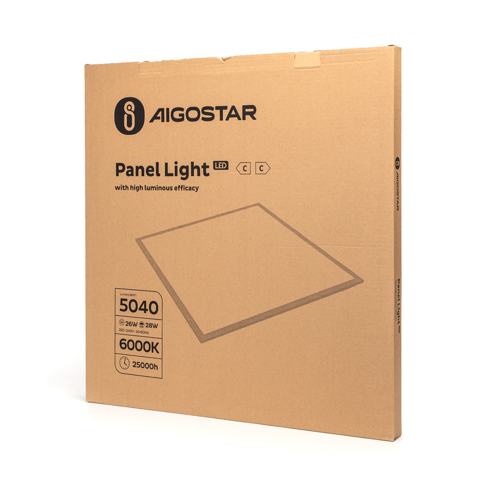 Aigostar LED Panel 62x62cm - 28W 180lm p/w - 6000K 865 - Backlit Aigostar LED Panel 62x62cm - 28W 180lm p/w - 6000K 865 - Backlit