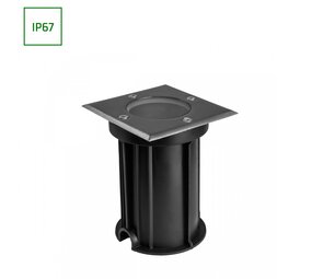 Spectrum LED Bodenspot GU10 - IP67 - Quadratisch Alu - 110mm | Einbaumaß 100mm - 230V Spectrum LED Bodenspot GU10 - IP67 - Quadratisch Alu - 110mm | Einbaumaß 100mm - 230V