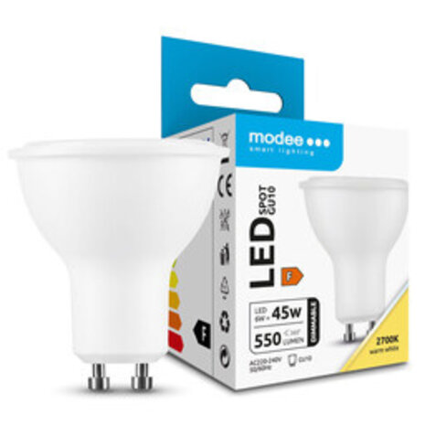 Spectrum LED Spot GU10 -  dimmbar - 6W entspricht 50W - 2700K Warmweiß Spectrum LED Spot GU10 -  dimmbar - 6W entspricht 50W - 2700K Warmweiß