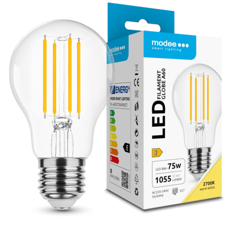 Modee Lighting LED Fadenlampe - E27 A60 8W - 2700K Warmweiß Modee Lighting LED Fadenlampe - E27 A60 8W - 2700K Warmweiß