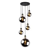 Lucide LED-Beleuchtung  JULIUS - Pendelleuchte - Ø 66 cm - 5xE27 - Rauchglas
