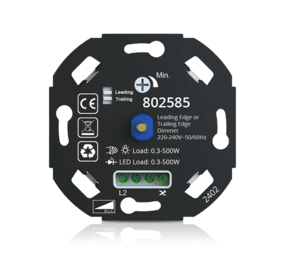 LCB LED-Beleuchtung Innovatives Design, hochwertige Technik & schnelle Lieferung! LED Universal Dreh Dimmer Einsatz 400W - Unterputz  | Phasen an- und Phasen abschnitt - TRIAC RLC 0.3 - 500Watt