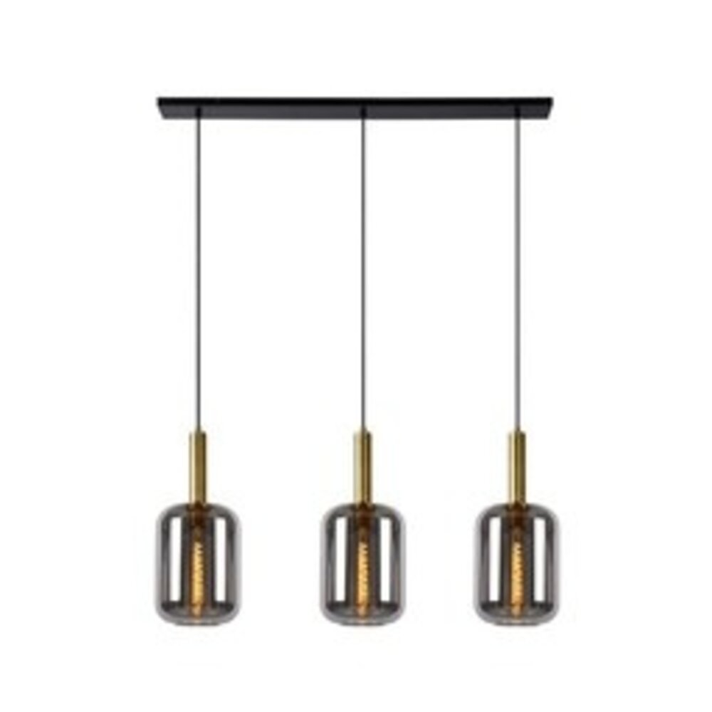 Lucide LED-Beleuchtung LED Hanglamp JOANNET zwart - 3x E27 fitting - Fumé Lucide LED-Beleuchtung LED Hanglamp JOANNET zwart - 3x E27 fitting - Fumé