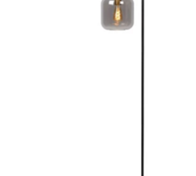 Lucide LED-Beleuchtung  LED-Stehleuchte – JOANET – Ø 19 cm – 1xE27 – Rauchglas