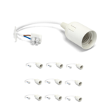 Aigostar LED-Leuchten Vorteilspackung 10 Stück - Renovierfassung Lampenfassung Weiß - E27 Fassung | Inkl. Lüsterklemme - Max 60W