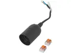 LCB LED-Beleuchtung Innovatives Design, hochwertige Technik & schnelle Lieferung! Renovierfassung Schwarz - E27 Fassung | Inkl. WAGO Verbindungsklemme 2-polig 4mm² 221-413 - Set