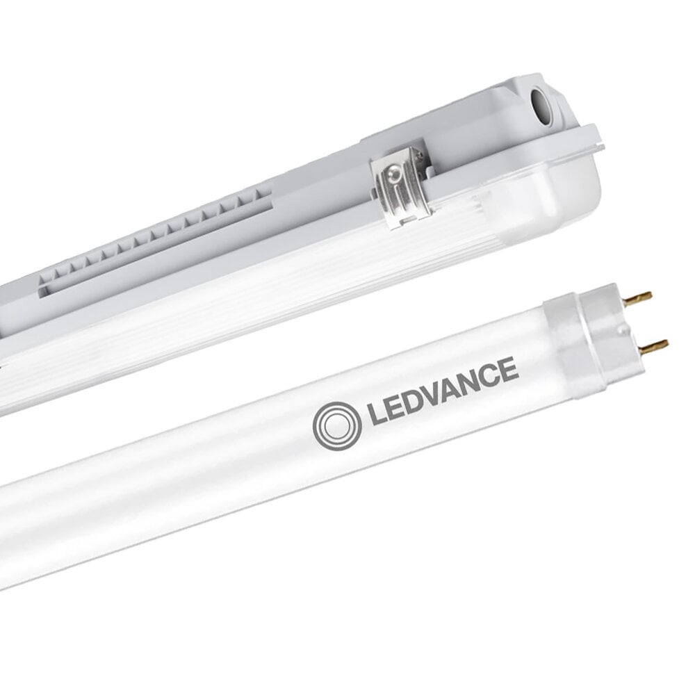 Ledvance Komplettset - 150cm Doppelfassung - IP65 Feuchtraum -Wannenleuchte + 2 x 25W LED Leuchtstoffröhren 6000K - 865 - Tageslichtweiß Ledvance Komplettset - 150cm Doppelfassung - IP65 Feuchtraum -Wannenleuchte + 2 x 25W LED Leuchtstoffröhren 6000K - 865 - Tageslichtweiß