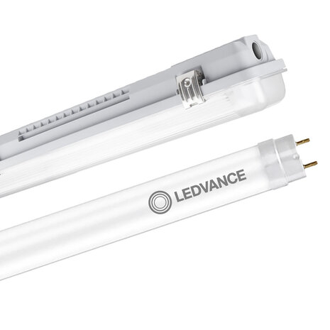 Ledvance Komplettset - 150cm Doppelfassung - IP65 Feuchtraum -Wannenleuchte + 2 x 25W LED Leuchtstoffröhren 6000K - 865 - Tageslichtweiß Ledvance Komplettset - 150cm Doppelfassung - IP65 Feuchtraum -Wannenleuchte + 2 x 25W LED Leuchtstoffröhren 6000K - 865 - Tageslichtweiß