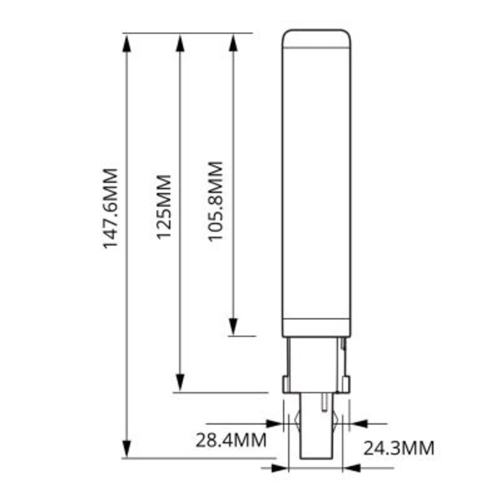 Philips | Offizieller Philips-Vertriebspartner LED PL-C Lampe - G24d-2 CorePro - 6.5W 600Lm - 3000K 830 Warmweiß | 2 Pins EM - Mains 230v - Ersetzt 18W