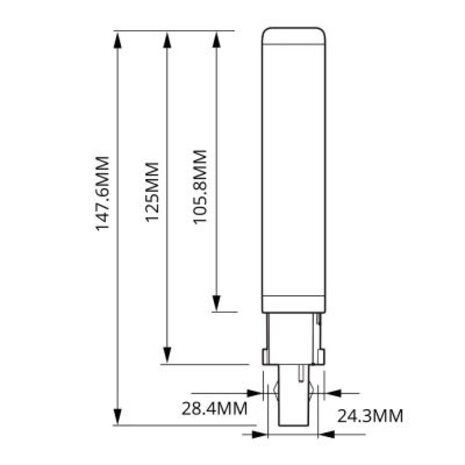 Philips | Offizieller Philips-Vertriebspartner LED PL-C Lampe - G24d-2 CorePro - 6.5W 600Lm - 3000K 830 Warmweiß | 2 Pins EM - Mains 230v - Ersetzt 18W