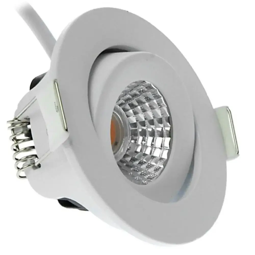 LCB LED LED-Mini-Einbaustrahler IP65 – Weiß 62 mm – 5 W 450 lm – 2700 K 827 Warmweiß | Einbaudurchmesser 52 mm – Triac dimmbar | 230V LCB LED LED-Mini-Einbaustrahler IP65 – Weiß 62 mm – 5 W 450 lm – 2700 K 827 Warmweiß | Einbaudurchmesser 52 mm – Triac dimmbar | 230V