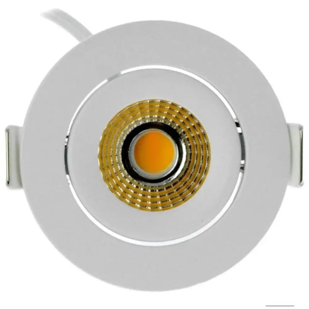 LCB LED LED-Mini-Einbaustrahler IP65 – Weiß 62 mm – 5 W 450 lm – 2700 K 827 Warmweiß | Einbaudurchmesser 52 mm – Triac dimmbar | 230V LCB LED LED-Mini-Einbaustrahler IP65 – Weiß 62 mm – 5 W 450 lm – 2700 K 827 Warmweiß | Einbaudurchmesser 52 mm – Triac dimmbar | 230V