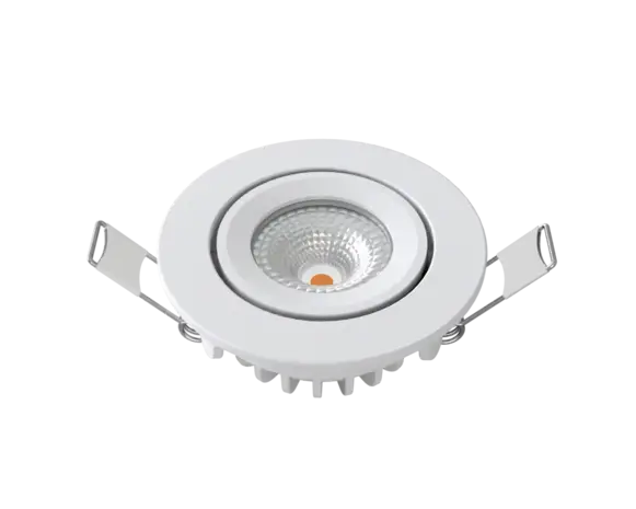 LCB LED-Beleuchtung Innovatives Design, hochwertige Technik & schnelle Lieferung! LED-Mini-Einbaustrahler IP65 – Weiß 62 mm – 5 W 450 lm – 2700 K 827 Warmweiß | Einbaudurchmesser 52 mm – Triac dimmbar | 230V