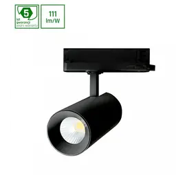 Spectrum 3-Phasen LED Schienenstrahler Andromeda – 4000 K – 25–27 W Multi-Lumen-Schalter – 170×74 mm – Schwarz Spectrum 3-Phasen LED Schienenstrahler Andromeda – 4000 K – 25–27 W Multi-Lumen-Schalter – 170×74 mm – Schwarz